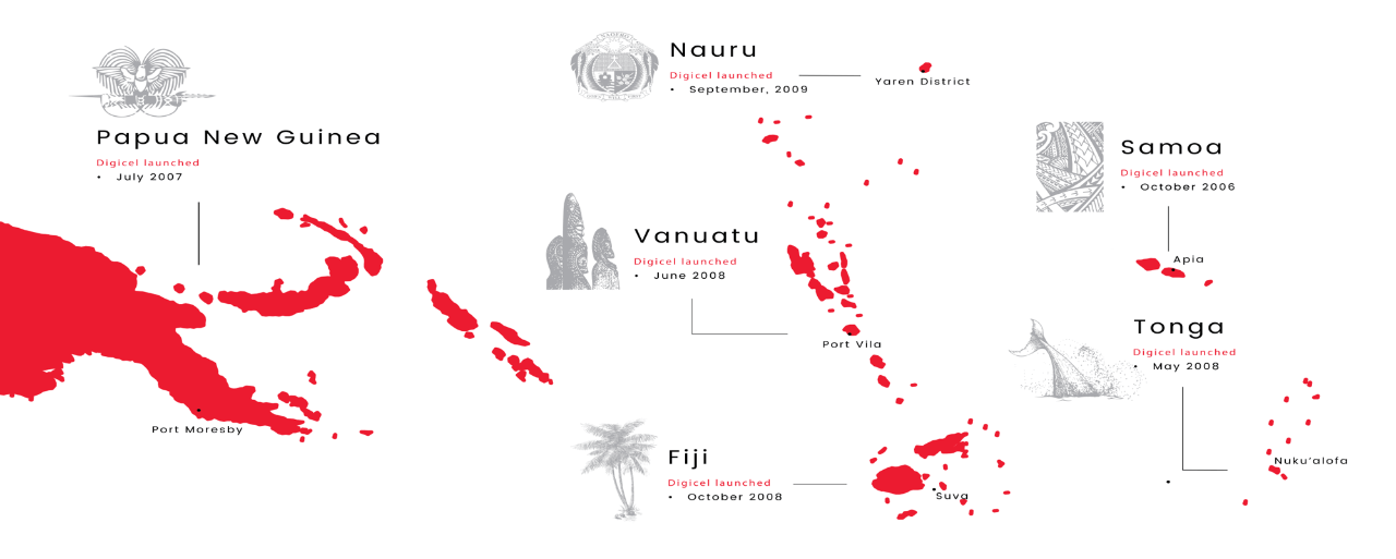 Digicel Pacific Footprint