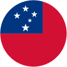 Samoa flag circle icon